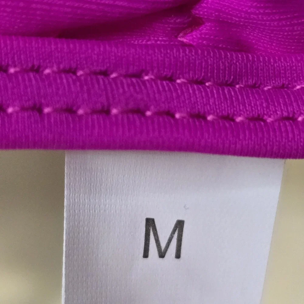 Suvimuga 2 Piece Bikini Set Swimsuit Medium Pink Triangle String Cheeky - Picture 5 of 6